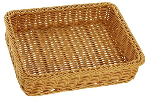 Auslagekorb aus Poly-Rattan, 30x40 cm, Regalkorb, Brotkorb, Servierkorb, Aufbewahrungskorb