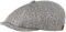 Stetson Hatteras Seide Schirmmütze Damen/Herren - Ballonmütze aus Seide - Flatcap mit Sonnenschutz UV 40+ - Schiebermütze mit Fischgratmuster - Schirmmütze Sommer/Winter schwarz-weiß 62 cm