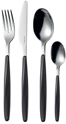Guzzini, Ménagére 24 Pieces My Fusion, 16,8 x 7,5 x h25,5 cm, Noir