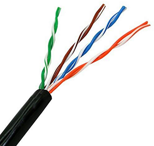 AISENS Bobina DE Cable A133-0213 para Uso Exterior RJ45 CAT5E UTP AWG24 RÍGIDO 305M Negro