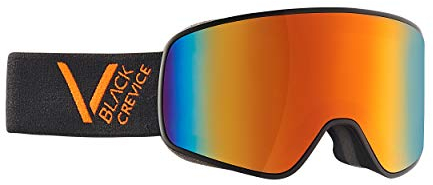 Black Crevice Skibrille – Schladming – Doppelscheibe, Anti-Fog-Beschichtung, UV400 Schutz (Black/orange, M (Kopfumfang 55-58 cm))…