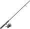 Zebco Ready Tackle Spinnrolle und Angelrute Combo, 152 cm Angelrute, Größe 20, Linkshänder, vorgespult mit 3,6 kg Zebco Schnur, inkl. 53-teiliges Tackle Kit, schwarz