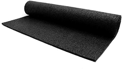 Gummi-Granulat Bodenschutz-Matte Meterware - 1,20m x 1,00m, Anti-Rutsch Unterlegmatte für Fitness- und Elektrogeräte