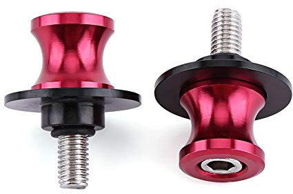 Aramox Ständeraufnahme 2 Stk Motorrad CNC Hinterbauständer Bobbins Montageständer Adapter 6mm Rot