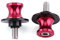 Aramox Ständeraufnahme 2 Stk Motorrad CNC Hinterbauständer Bobbins Montageständer Adapter 6mm Rot