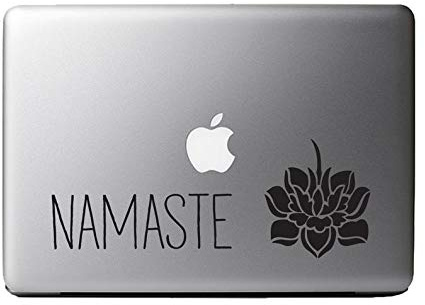 CELYCASY Aufkleber für Apple MacBook Pro Air / Laptop / iPad (Motiv Yoga Lotus Flower Position)