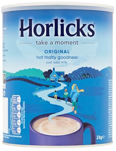 Horlicks Original Malted Milk 2kg (Pack of 2) - Just add milk, The Original Malted Drink. High in Calcium, Zinc, Vitamin C, Vitamin D & Vitamin B12.