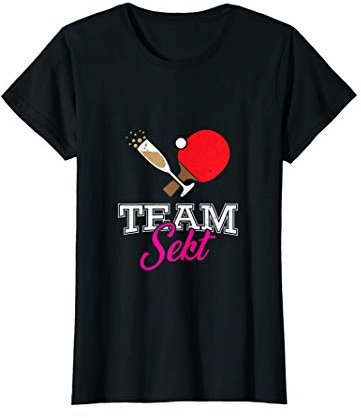Damen Sekt Tischtennis Schläger | Alkohol und witziges Tischtennis T-Shirt