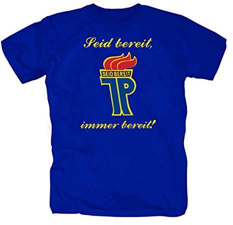 seid bereit Immer bereit Pionier Jungpionier Hort FDJ Simson MZ Trabant Polo T-Shirt Shirt M