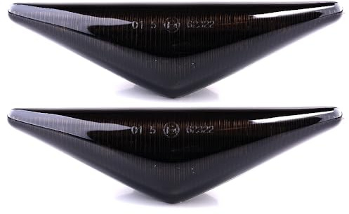 LIGHTDELUX Ersatz für LED Blinker Seitenblinker Blinkleuchte Kotflügel-Blinker links rechts ohne Fehlermeldung Black Vision V-1707089