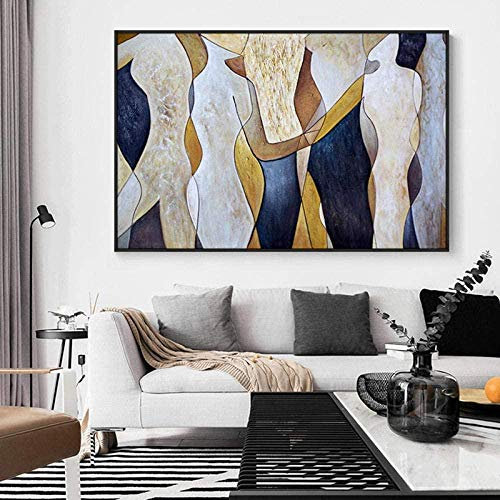 Pittura Ad Olio Dipinto A Mano su Tela Grande Quadro Paesaggistico Amante della Pittura per La Migliore Pittura A Olio Regalo Estratto Tela di Canapa di Art del Salone Dell'Estratto -90X135Cm