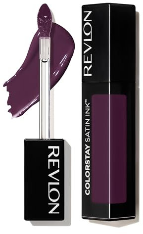 Revlon ColorStay Satin Ink Flüssiger Lippenstift, langanhaltende, reichhaltige Lippenfarben, formuliert mit schwarzem Johannisbeersamenöl, 023 Up All Night