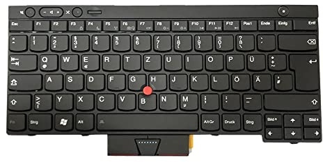 Zahara mit Zeigestock, deutsche Tastatur GR ohne Hintergrundbeleuchtung für Lenovo ThinkPad X230/X230 Tablet,T430,T430s,T530,W530,L430,L530 04X1213 04X1289 04X1327 04Y0502 04Y0577 04Y0614 NoBacklit