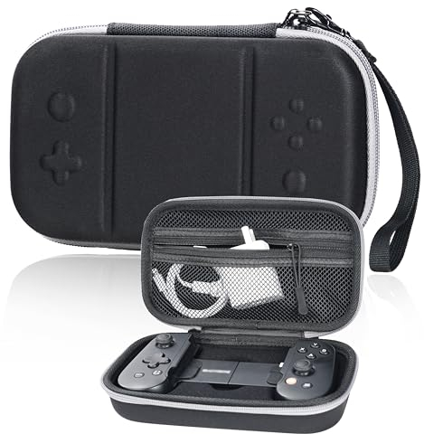 Yosuny Tragetasche Kompatibel mit Backbone One, iOS und Android Mobile Gaming Gamepad/Controller, Netztasche mit Schlüsselanhänger und Zubehör(Schwarz, nur Tasche)