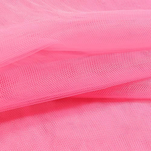 Tissu Tulle souple grande largeur uni Rose - Au mètre