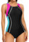 ATTRACO Women's Swimming Costume Sports One Piece Swimmsuit Padded Exercise Swimwear M