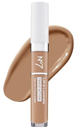 No7 TRUELY MEDIUM Lift & Luminate Triple Action Concealer, 8 ml, 1er Pack (1 x 1 Stück)