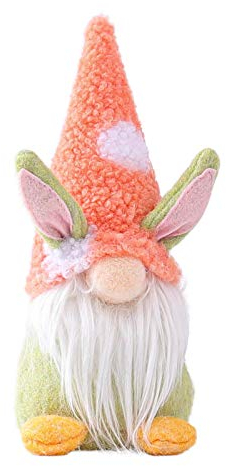 NCQiFei Ostern Deko Wichtel Handgemachte, Plüsch Osterhasen Zwerg, Frühlingdeko Handgemachte Osterpuppe Geschenke Osternschmuck, Hase Deko Tischdekoration, Decorations Innen Draußen (3-rosa)