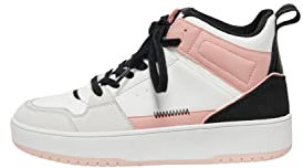 ONLY ONLSAPHIRE-2 PU High Sneaker Noos, Scarpe da Ginnastica Donna, White/Detail:Black, 38 EU