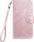 Tiyoo Flip Phone Case for iPhone 7 Plus/8 Plus, Shockproof Leather Wallet Case with The Tree of Life Pattern, Protective Cover with Card Holder and Magnetic Closure, Phone Cover for iPhone 7P/8P, Pink