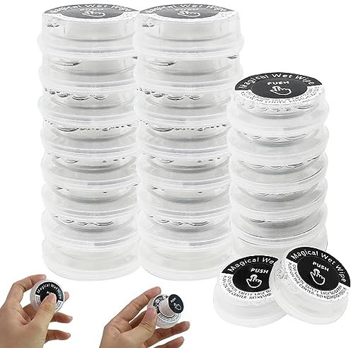 Hand Towels, Hand Wipes Travel Size Portable Hand Pop Hand Wipes 50Pcs Non-stimulating Personal Cleansing Wipes with Built-in Liquid Magical Wet Wipes for Baby Adults