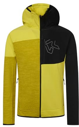 Rock Experience REMC02411-W971 Kobra Hoodie FZ Man Fleece Uomo Maglia Lunga 1809 Sulphur Spring+0208 Caviar+O295 SULPH Mel XXL