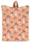 VODRM Pilzdecke, niedlich, Retro-Blumenmuster, weich, warm, Überwurf, Decke, leicht, gemütlich, 70er-Jahre-Stil, flippig, groovig, Ästhetik, Boho-Geschenke für Kinder und Frauen, für Wohnzimmer, Bett,