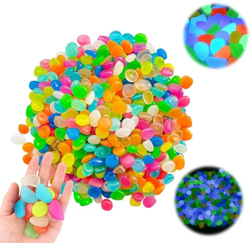 400 Pezzi Ciottoli Luminosi Glow Stones Pietre Luminose Per Giardino Ciottoli Fluorescenti Pietre Luminose Da Giardino Per Terrario, Sentieri, Cortile, Vaso Di Fiori, Acquario, Piscina
