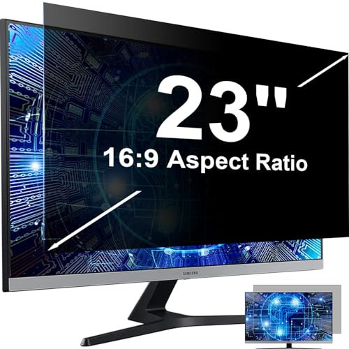 23 Pouces Filtre de Confidentialité 16:9, Filtres d'écran pour Ordinateur Portable Compatible avec HP/Dell/Acer/Lenovo/Thinkpad/Samsung/ASUS/LG, Amovible Anti-Lumière Bleu Protection Ecran PC 16:9