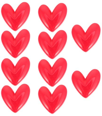 Ciieeo 10pcs Heart Fridge Fridge Magnets Heart Refrigerator Magnets Refrigerator Magnetic Magnets for Photo Heart Decor Resin Office Red Heart-shaped Map