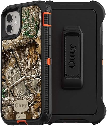 OtterBox Defender Series Screenless Edition Schutzhülle für iPhone 11 (nur für iPhone 11) – Holsterclip im Lieferumfang enthalten – keine Einzelhandelsverpackung – Realtree Blaze Edge (Camo)