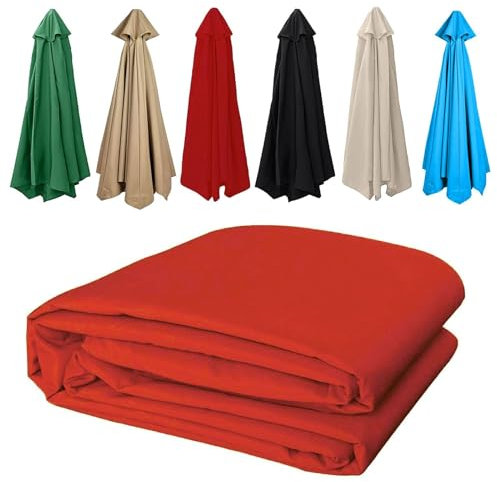 Toile de Rechange pour Parasol 2.7m/3.0m, Toile de Parasol deporté 6 Baleines/8 Baleines, Housse De Rechange pour Parasol D'extérieur, Tissu De Rechange pour Parasol De Jardin, Terrasse, Piscine