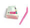 DE Healthcare Products – Piksters (35 Stück), wiederverwendbare Interdentalbürsten, 6 mm lang, Draht-Ø 0,32 mm, zylindrisch, Größe 00, pink
