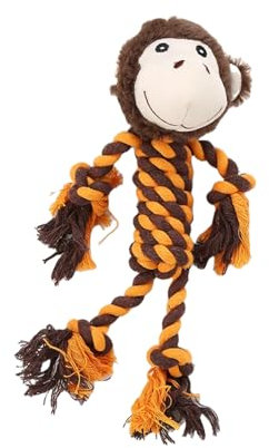 MYPETSTOCK® Peluche per Cani - Giocattolo Interattivo con Corda e Squeak