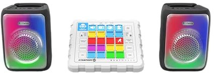 Mesa de Audio con Altavoces para DJ - Controlador Midi de Sonidos - soundpad con 16 Teclas - Altavoz Bluetooth portátil - Tamaño 60 cm - Tabla DJ - Compatible con Mesa de Mezclas