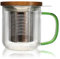 OGO LIVING - Karl Teetasse 300 ml aus Borosilikatglas, Jadegriff – 7912187