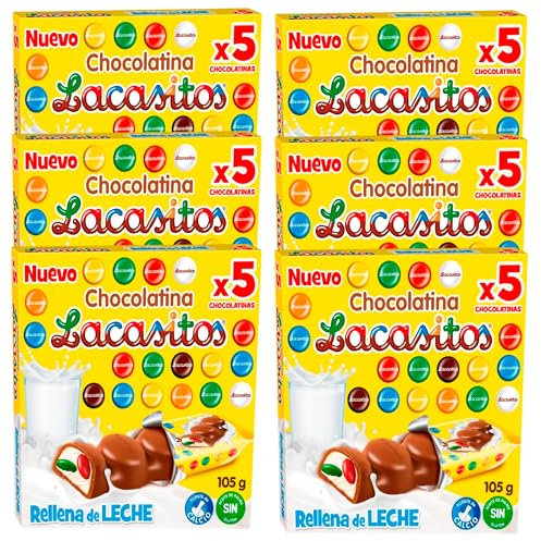 Lacasitos pack 30 x chocolatinas rellenas de leche 21g