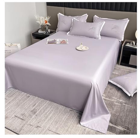 Seide gewaschene Bettwäsche pflegeleicht kühles Handtuch blau 160 x 230 cm