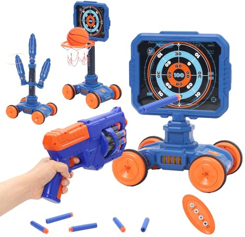 Arkyomi Zielscheibe Spielzeug Kinder 3 Spielmodi Beweglicher dartscheibe basketballkorb Zielscheibe Geschenk ab 5 6 7 Jahre Jungen Indoor/Outdoor Spiele
