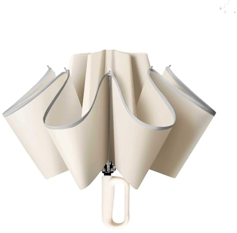 Meichoon Parapluie de voyage inversé portable de grande taille pour 2 à 3 personnes - Pliable - Crochet rotatif intelligent avec bande réfléchissante - Nanotech - Imperméable - Coupe-vent - Léger