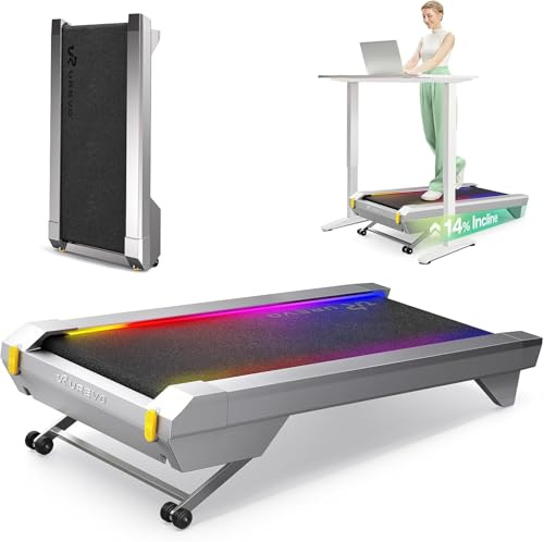 UREVO CyberPad Smart Walking Pad tapis roulant con inclinazione automatica | Motore ultra silenzioso senza spazzole, apertura frontale, display digitale a distanza, monitoraggio dell'allenamento tramite