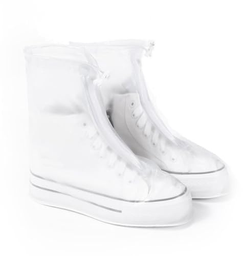 QingWing Copri Scarpe Impermeabili Pioggia, Pioggia Stivali Zip, Sovrascarpe Riutilizzabile, Copriscarpe Antipioggia, Copriscarpe Antiscivolo per Pioggia Strade Fangose
