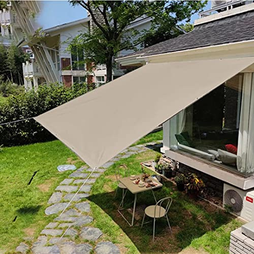 Toldo rectangular impermeable para toldo, tela resistente a la intemperie con cuerdas gratis para jardín, patio, terraza y piscina, resistente a los rayos UV, fácil instalación