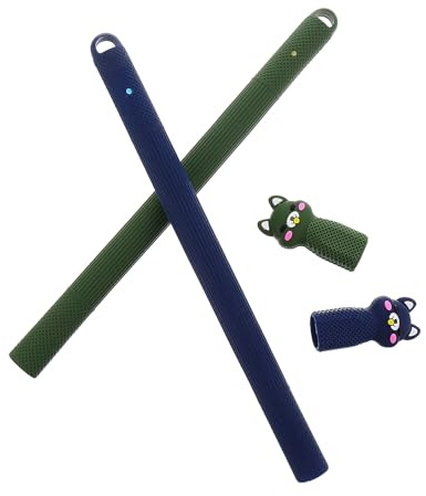 DOITOOL 2 Silikon Stiftkappen Schutz für Pencil 2 rutschfeste Stifthülle mit Rollfestem Design Kompatibel für Ipad Stylus Schutz vor Sturz und Kratzern 2 Stück (mitternachtsblau