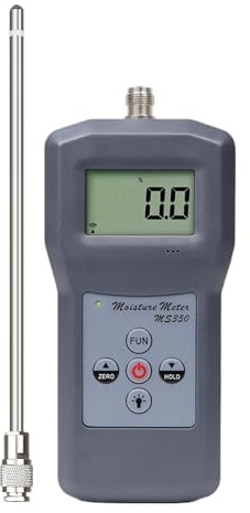Bodenfeuchtemessgerät, Materialhygrometer mit LCD-Anzeige, Pulver, Kohlepulver, Sonstige Pulverfeuchtemessgerät Leicht lesbar(MS350)