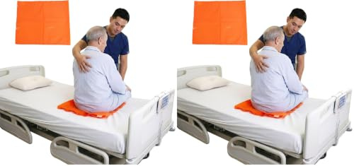 PEPE Mobility Drap de Glisse Tubulaire (60x50 cm), Drap de Transfert Médical, Tissu Coulissant Lavable, Aide au Déplacement et Mouvement des Patients (Lot de 2)