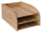 OSCO Bamboo Three Tier Letter Tray | A4 | Wood Desk File Organiser | Paper Storage | Office Document Sorter | Paperwork Filing | No Assembly Required | H17.5 x W24.5 x D37.5 cm |