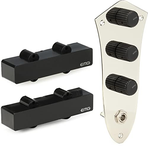 EMG J Vorverdrahtetes Tonabnehmer-Set für Bassgitarre mit Steuerplatten-System