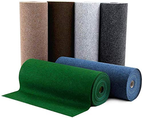 Prato Sintetico da Esterno Drenante - Farbwunder Pro - Tappeto Erba Sintetica per Terrazzo - Moquette da Esterno a Rotoli in Vari Colori, al Metro - 200x150 cm - Marrone