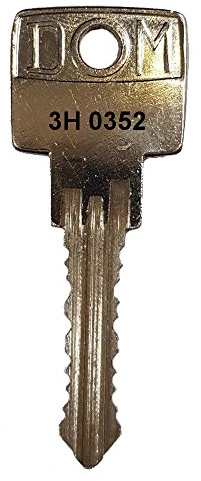 DOM Ersatzschlüssel 3H 0001 bis 3H 0500 - für Spindschlösser, Universalschlösser, Möbelschlösser, etc. von DOM (Schließungen 3H0001 bis 3H0500) - Schließung 3H0331
